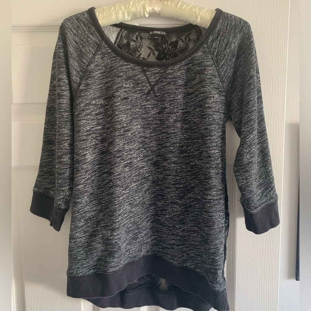 Express lace-back sweatshirt